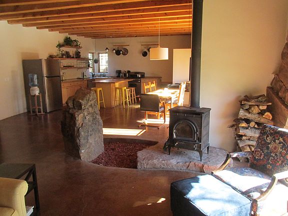 Modern, open floor plan downstairs with radiant heat and woo