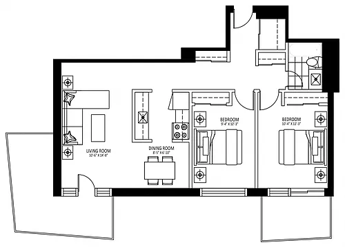 Floor plan 35 Brock - Plan B
