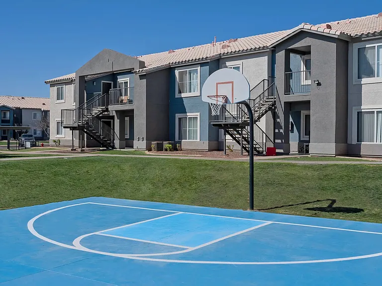 Challenge a friend to a one-on-one basketball showdown at the court right outside your door.