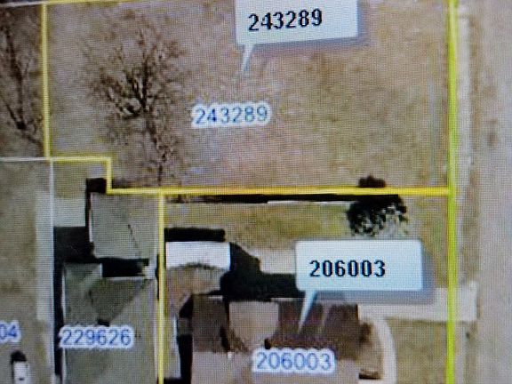 Yellow area is property