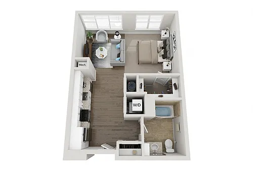 Floor plan Studio Type A Floorplan