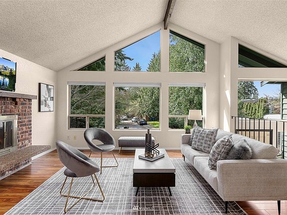 accented by soaring vaulted ceiling.