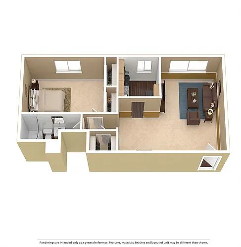 Floor plan 1Bedroom 1Bathroom