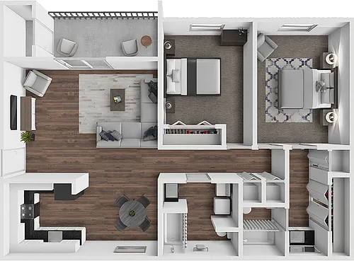 Floor plan The Cardinal 2 Bedroom