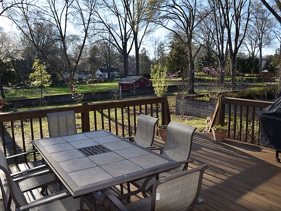 Back deck with view of yard