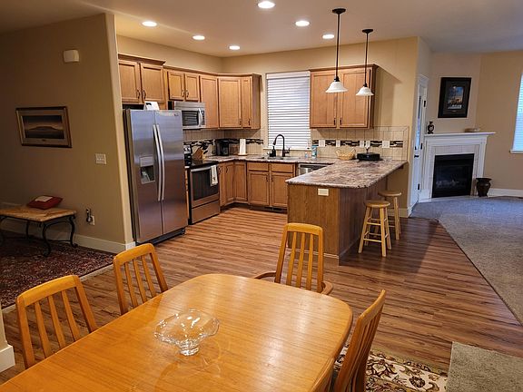 Dining room and kitchen