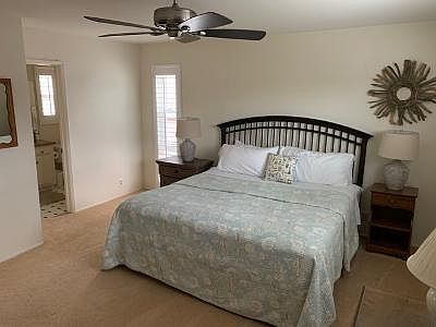 Master bedroom looking toward ensuite bathroom