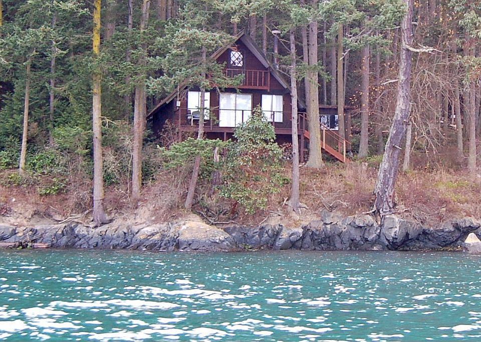 View of cabin from water