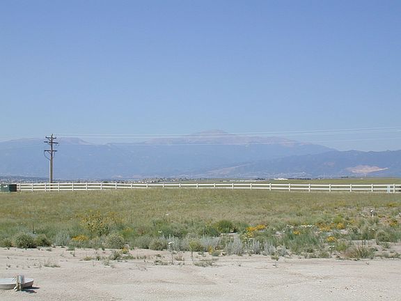 View of Pikes Peak in summer