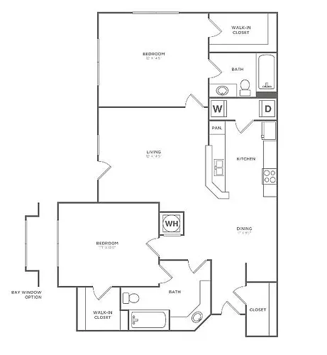Floor plan Breckenridge (1082 SF)