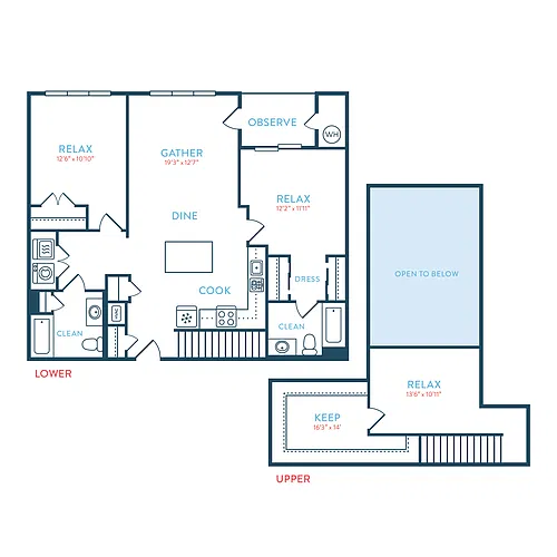 Floor plan Waypointe B2 Loft