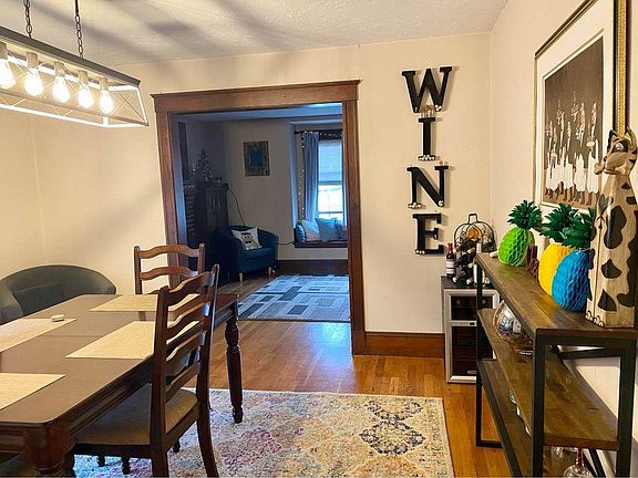 View of the dining room from the kitchen