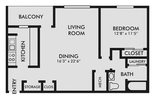 Floor plan A2-1X1