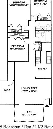 3 Bdrm 1200