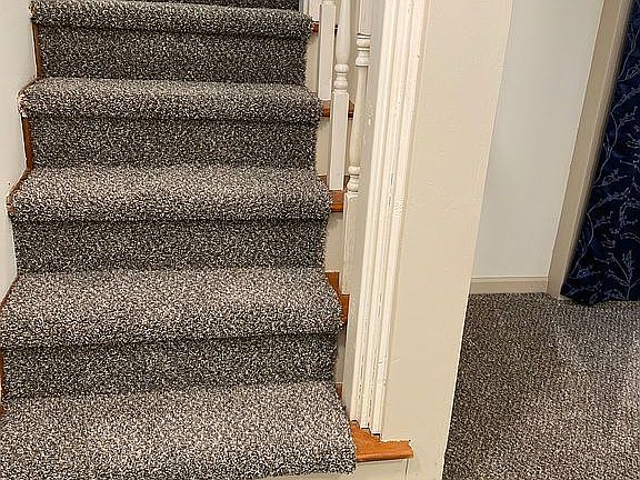 Stair landing in basement