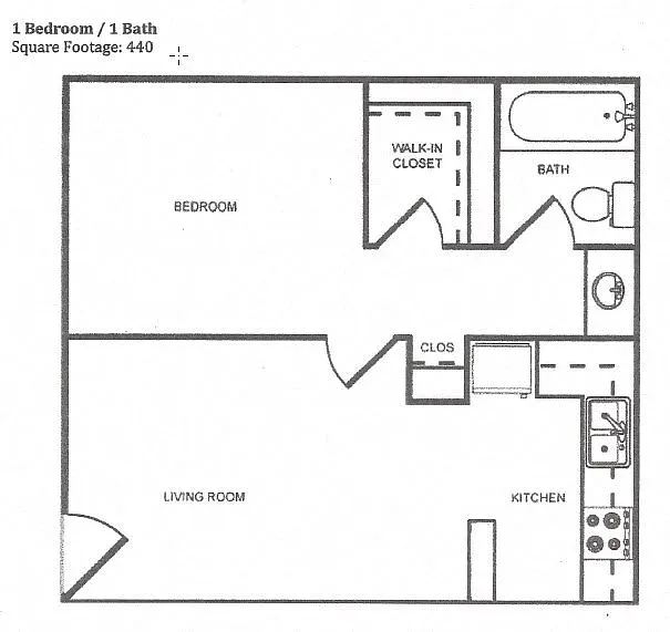 Floor plan One Bedroom
