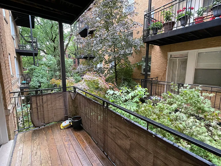 personal patio in quiet courtyard