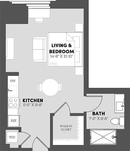 Floor plan Studio-ST3