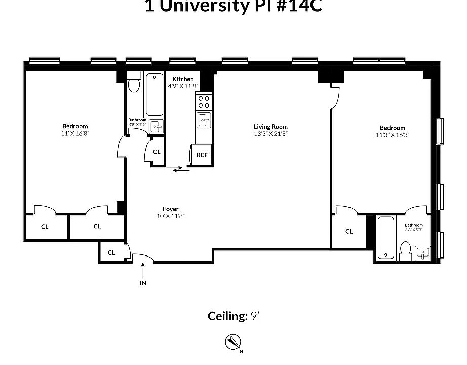2nd image of 1 University Pl APT 14C