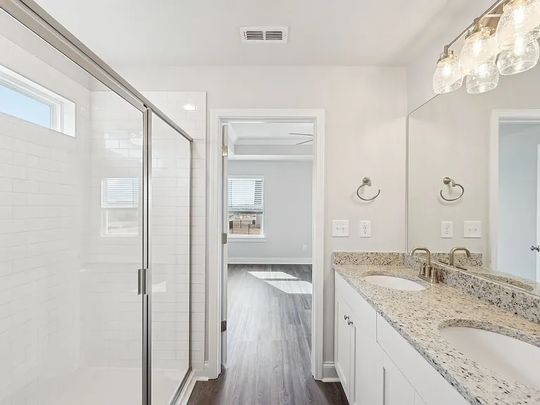 Primary bathroom with walk-in shower
