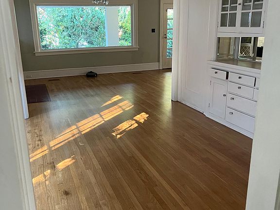 Dining area and built in shelves