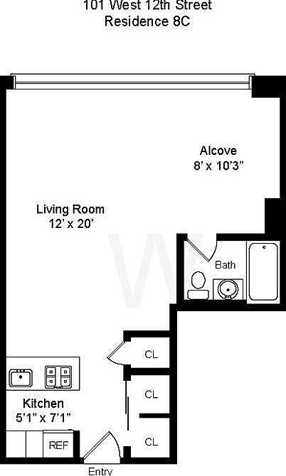 1st image of 101 W 12th St APT 8C