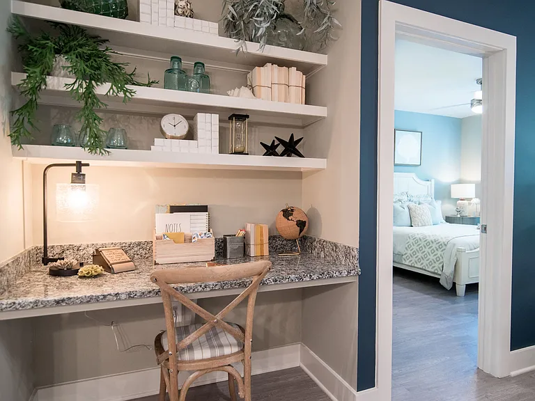 Built-In Desk at Hawthorne at Indy West in Wilmington, NC