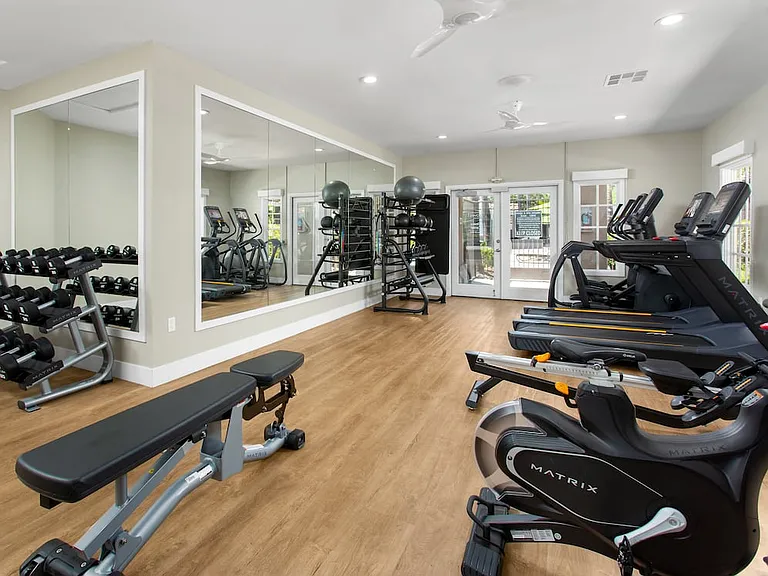 Fitness center with strength and cardio equipment