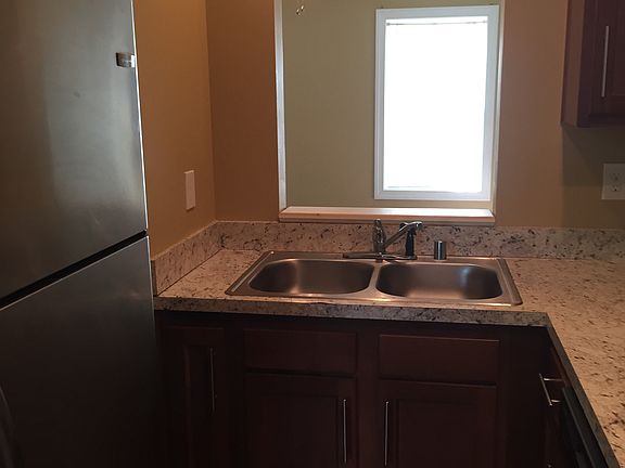 Kitchen overlooking living rom