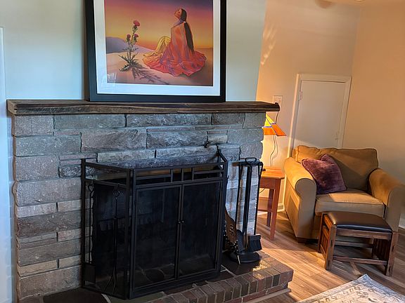 Working Granite Fireplace, Reading Alcove in Back