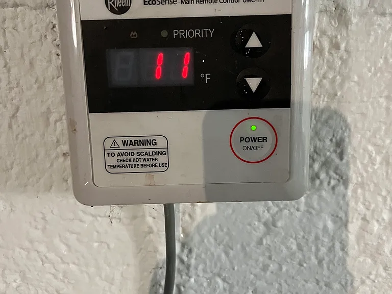 On demand water heater.