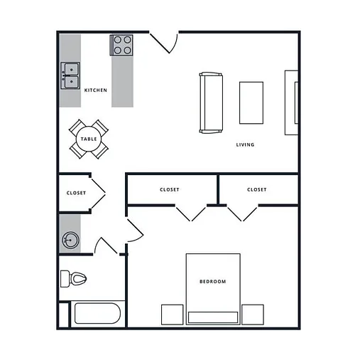 Floor plan 1 Bedroom