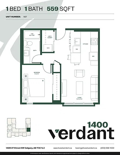 Floor plan 1 Bedroom 1 Bath 1 Bed 1 Bath 20