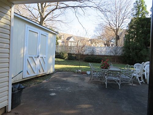 Patio and storage room
