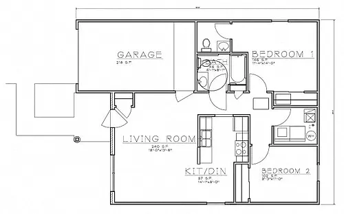 Floor plan 2 Bedroom House