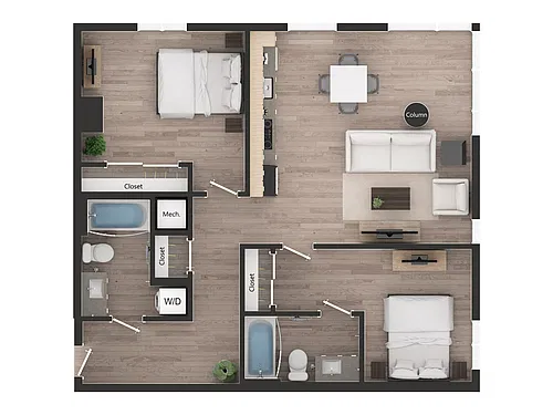 Floor plan 2BD2e