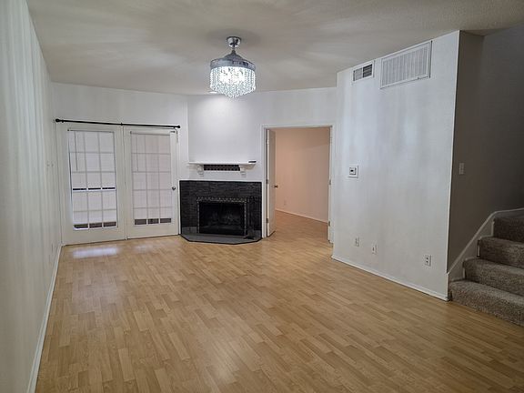living room with fireplace
