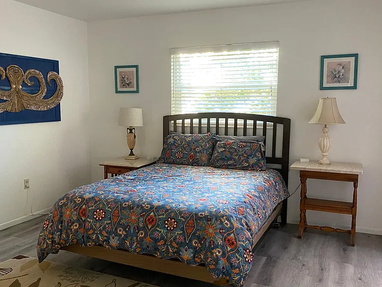 Spacious master bedroom, Walk-in-closet, private bath.