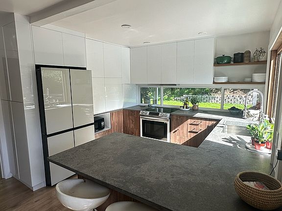 Samsung Bespoke refrigerator, oven, induction range, and dishwasher