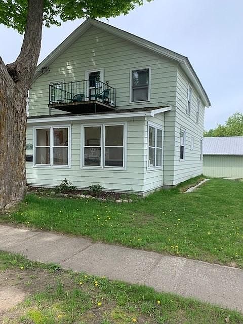 Kitchen with stainless steel appliances.