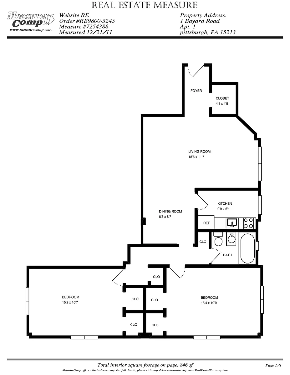 Floor plan Two Bedroom