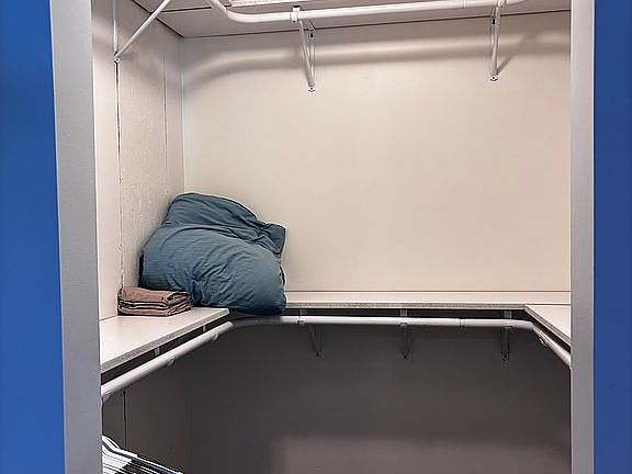 Walk in closet in master 