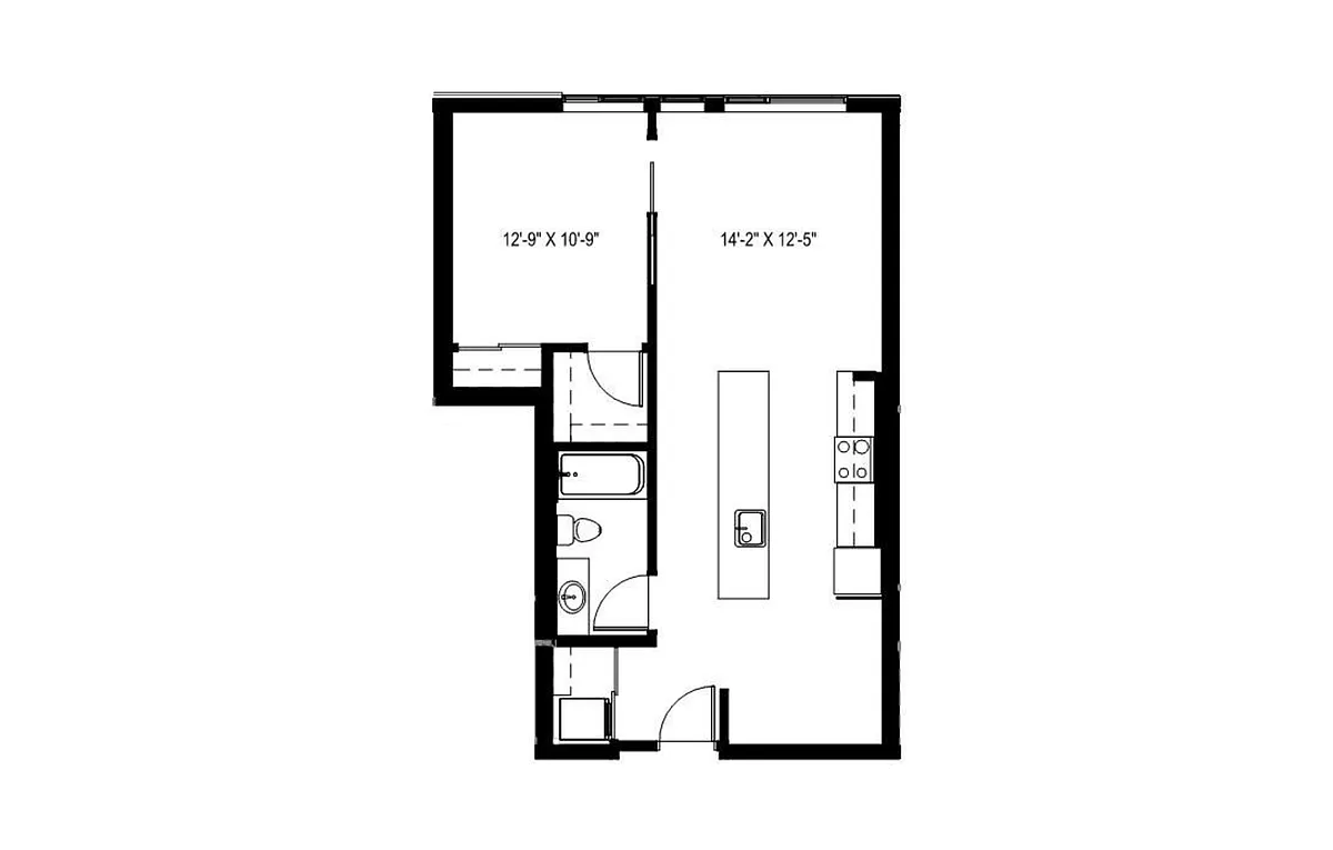 Floor plan 1 Bedroom - A7