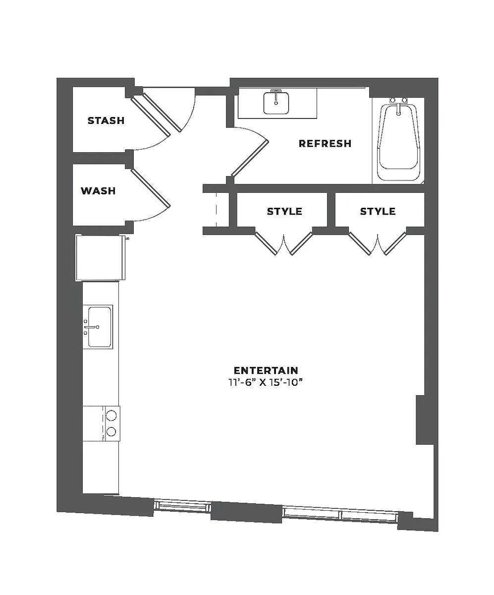 Floor plan Studio-S1