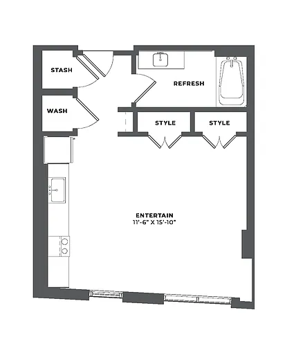 Floor plan Studio-S1