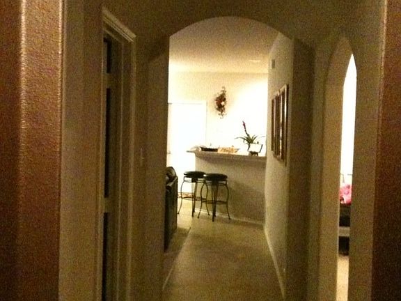 View from front door, to left master suite with all the luxu