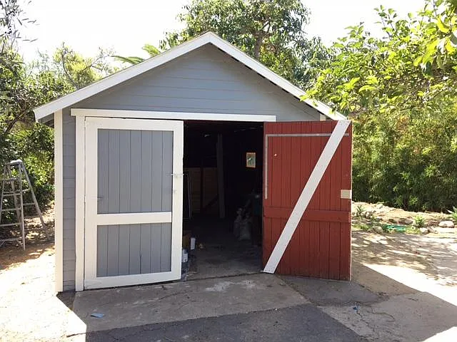 Front of garage