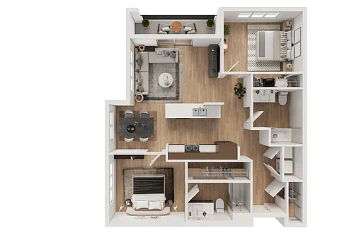 Floor plan 2X2 - B1