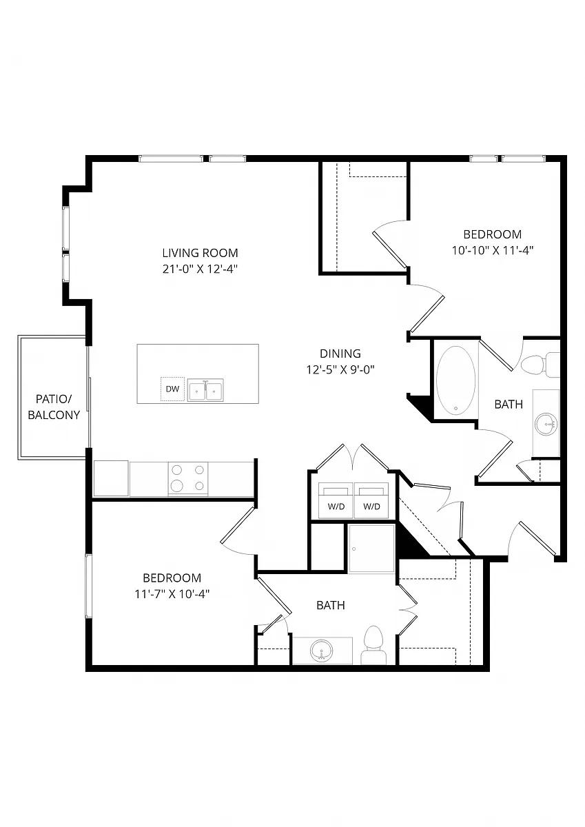Floor plan C07 2X2