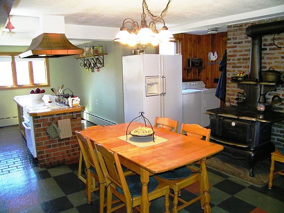 Kitchen View of Wood Burning Stove
